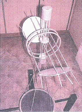 Center Mirror Assembly fitted to its support rods